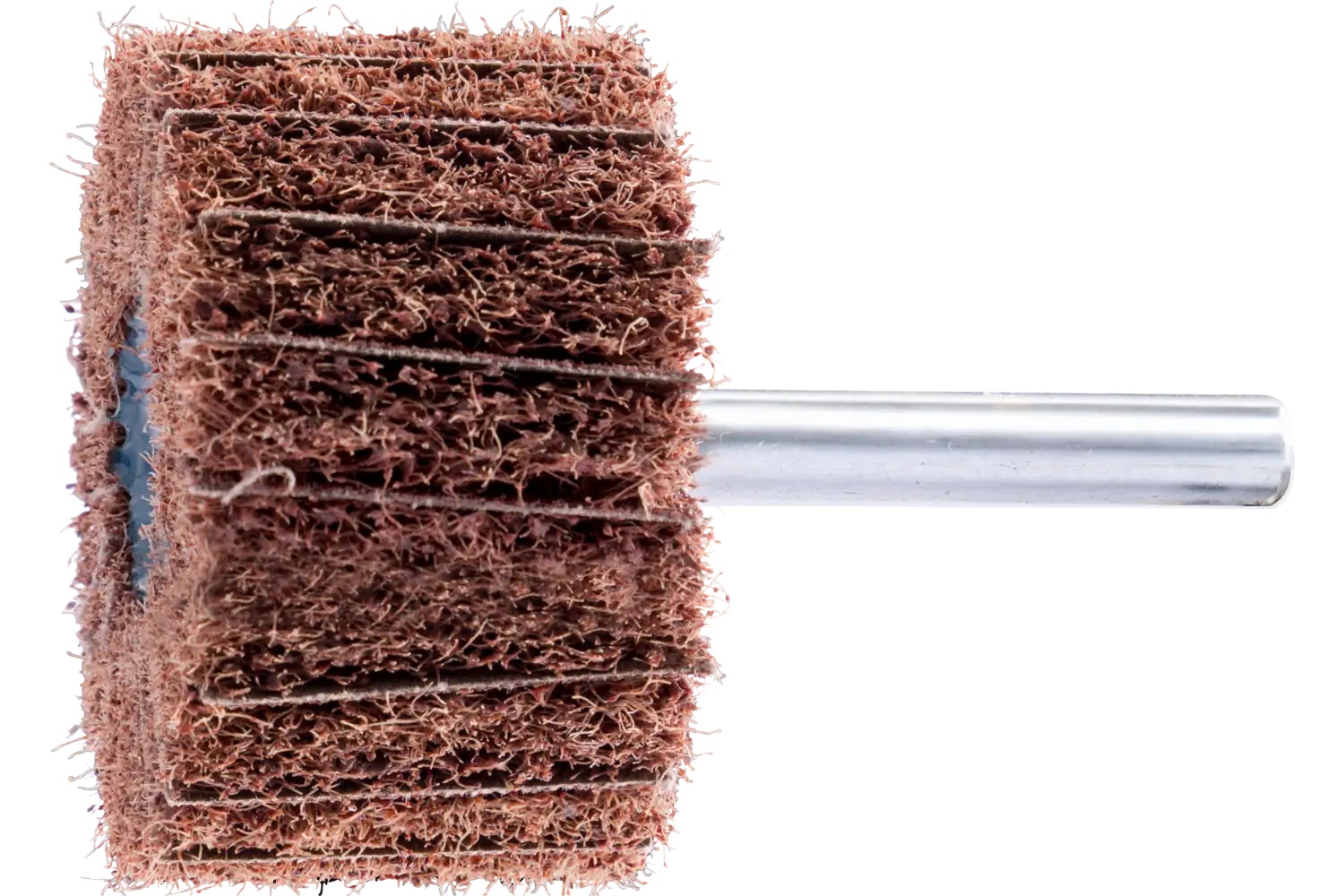 Picture of Pferd Polinox® Mounted Flap Wheel, 2" X 1-1/4, 80 Grit, Interleaved, 1/4" Shank, Aluminum Oxide